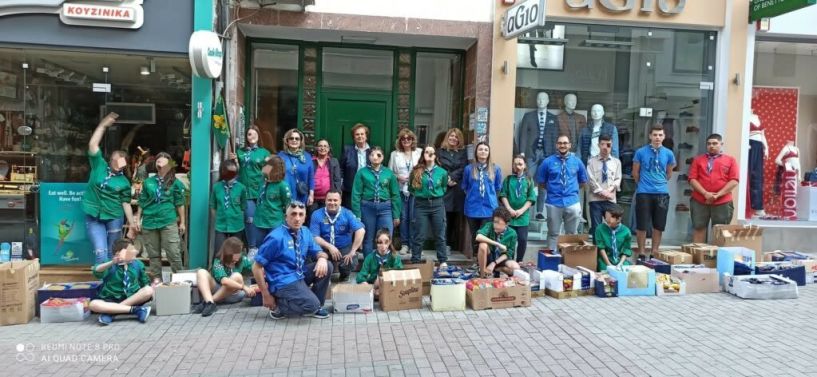 800 κιλά τρόφιμα συνέλεξε και παρέδωσε το 5ο Σύστημα Προσκόπων Βέροiας!