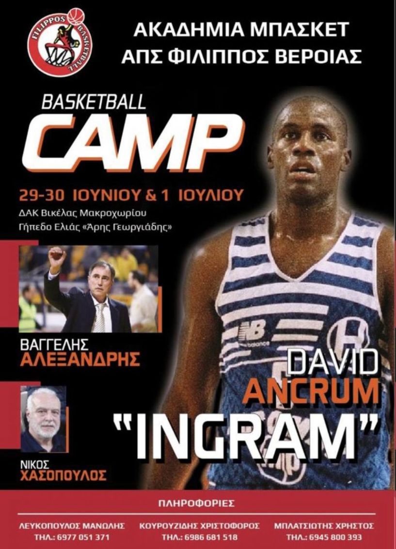 FILIPPOSBC ΝΤΕΙΒΙΝΤ ΙΝΓΚΡΑΜ Bball Camp 2022 από 29/6- 1/7-2022 