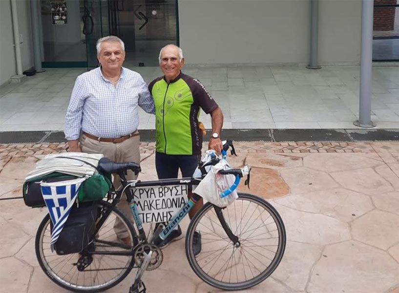 Έκανε τον γύρο της Ελλάδας με ποδήλατο και επέστρεψε στην Πέλλα