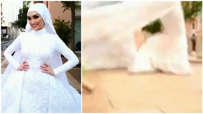 Βηρυτός: Η στιγμή της εφιαλτικής έκρηξης ενώ μια νύφη φωτογραφίζεται