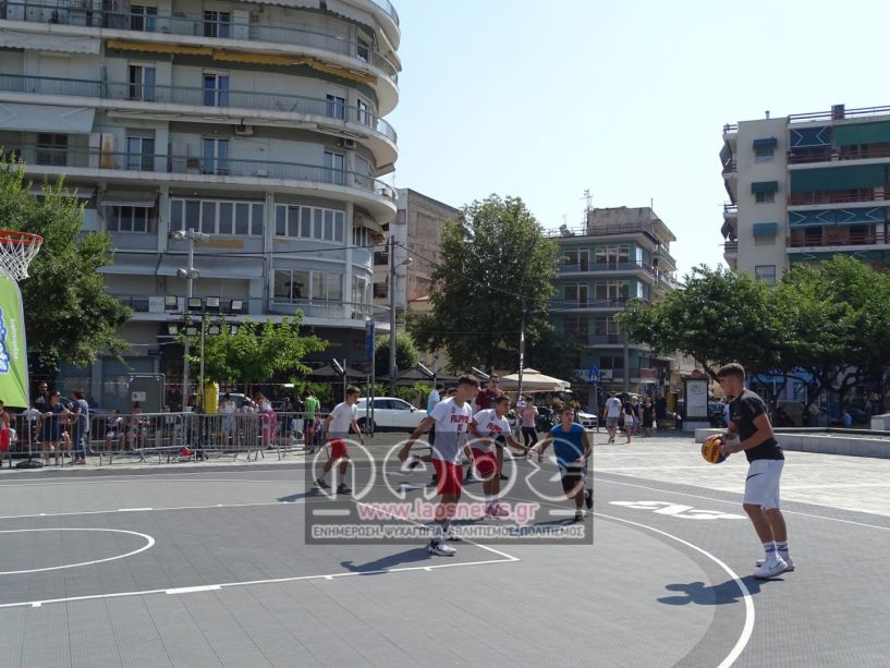 Πρεμιέρα για το τουρνουά μπάσκετ 3 on 3 στην μνήμη  του Άλκη Καμπανού  Δηλώσεις Λαζού - Καραθανάση