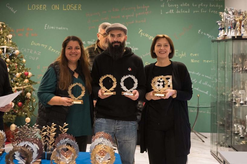 Διακρίσεις της ΣΛΕΜΒ στο Πρωτάθλημα Μπριτζ «Μίμης Περαχιά» στη Θεσσαλονίκη