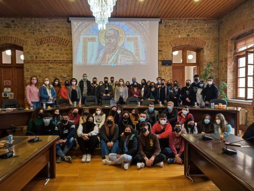 Επίσκεψη μαθητών από Γερμανία και Ιταλία στο Δημαρχείο Βέροιας στα πλαίσια Προγράμματος Erasmus+ που συμμετέχει το 5ο ΓΕΛ Βέροιας