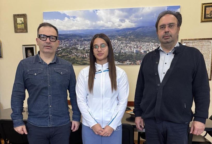 Τον Δήμαρχο Βέροιας  επισκέφθηκε  η πρωταθλήτρια του Judo Ελένη Ταξίδου, από τον Φίλιππο  Αμυνταίου 