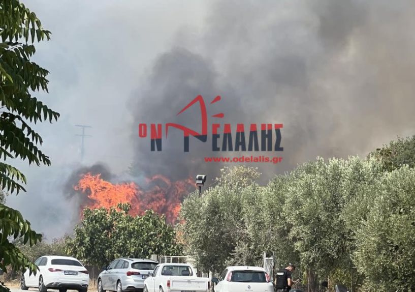 ΤΩΡΑ: Μεγάλη φωτιά στην Πλάκα Λιτοχώρου
