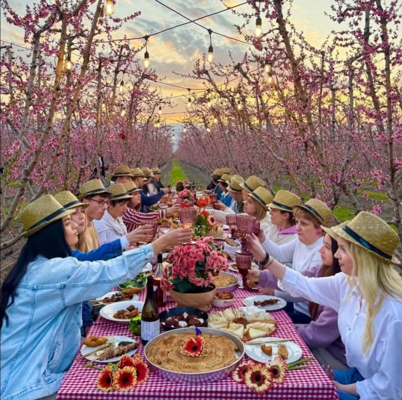 Στη γαστρονομική δράση της Π.Ε. Ημαθίας, στις  ανθισμένες ροδακινιές, συμμετείχε ο Δήμος Νάουσας