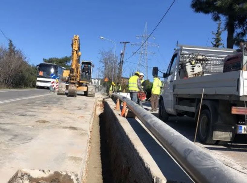 Προσωρινές κυκλοφοριακές ρυθμίσεις στην πόλη της Αλεξάνδρειας κατά τη διάρκεια εργασιών κατασκευής αγωγού φυσικού αερίου