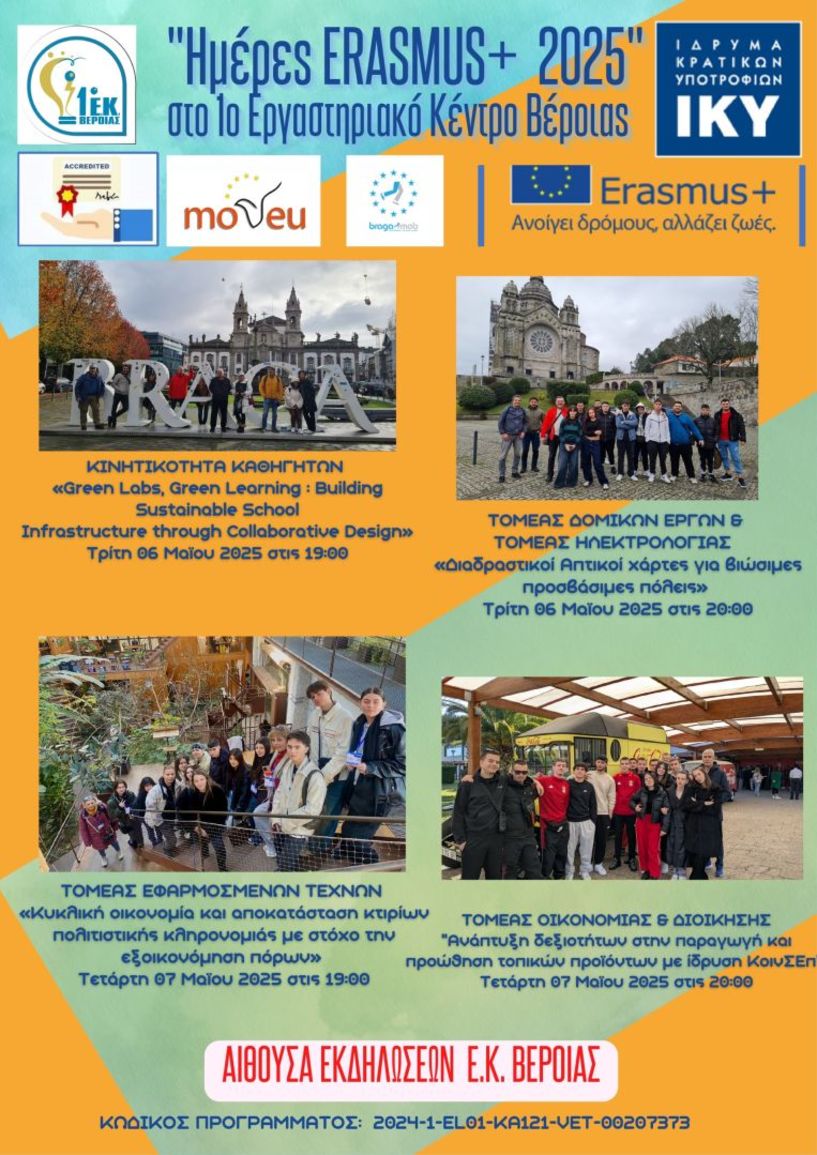 «ΗΜΕΡΕΣ ERASMUS+» στο Εργαστηριακό Κέντρο Βέροιας
