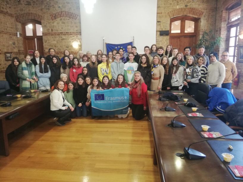Επίσκεψη μαθητών Προγράμματος ERASMUS  από Γερμανία, Ιταλία Λετονία και Ισπανία στο δημαρχείο Βέροιας