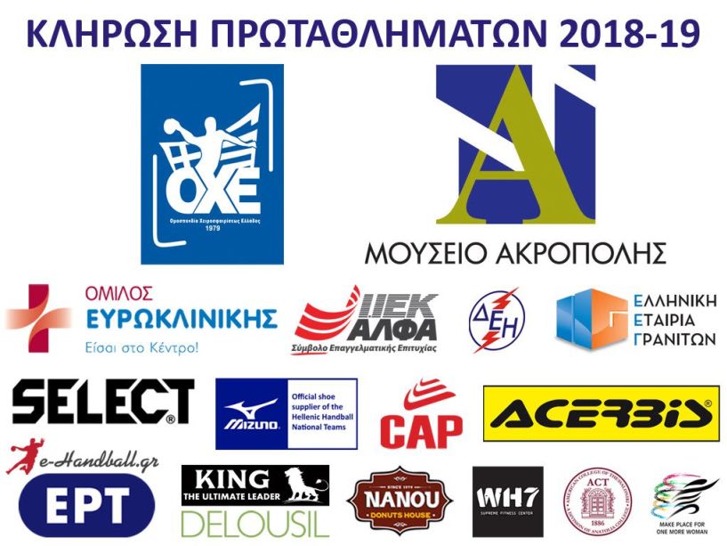 Το πρόγραμμα της Handball Premier 2018-2019. Την 1η αγωνιστική Φίλιππος- ΧΑΝΘ 