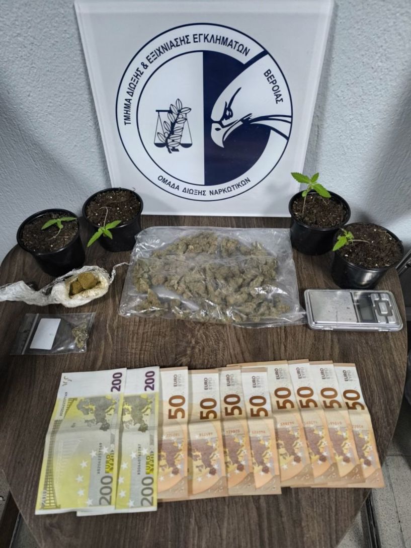Από την Ομάδα Δίωξης Ναρκωτικών Ημαθία: Συνελήφθη ένα άτομο  για καλλιέργεια, κατοχή  και διακίνηση κάνναβης