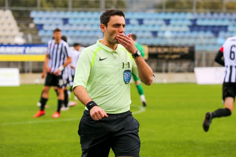 Ο Διαιτητής Μελέτης Γιουματζίδης από την Πέλλα στον αγώνα  ΒΕΡΟΙΑ-Απόλλων