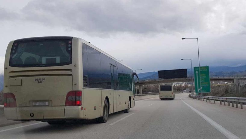  Αίρεται η απαγόρευση κυκλοφορίας για τα λεωφορεία στην εθνική οδό Αθηνών - Θεσσαλονίκης στην Πιερία