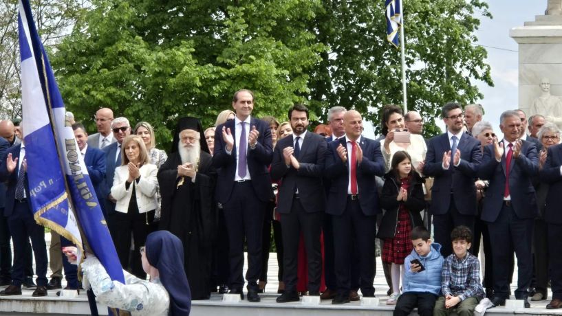 Ο Τάσος Μπαρτζώκας στις εκδηλώσεις μνήμης για την 203η Επέτειο του Ολοκαυτώματος της Νάουσας