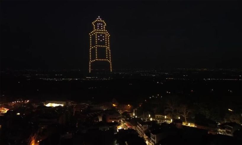 Drone Show στη Νάουσα - Εντυπωσιακό βίντεο από την υποδοχή της Ολυμπιακής Φλόγας