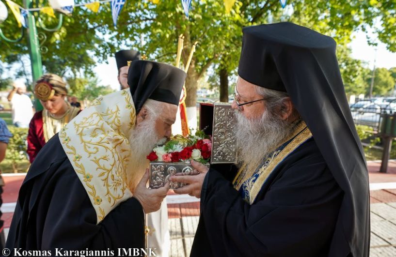 Υποδοχή της Τιμίας Κάρα του Οσίου Δαβίδ στο Άνω Ζερβοχώρι Ημαθίας