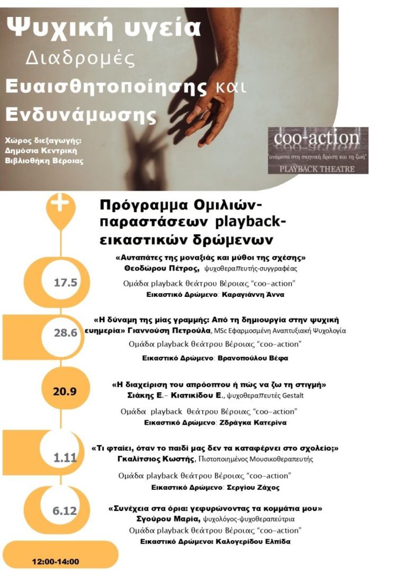 Σάββατο 17/05 στη Δημόσια Βιβλιοθήκη Βέροιας «Αυταπάτες της μοναξιάς και μύθοι της σχέσης»: Ομιλία του  Πέτρου Θεοδώρου, ψυχοθεραπευτή, επόπτη και συγγραφέα