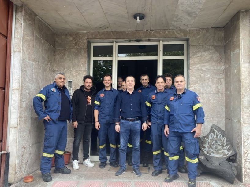 Επίσκεψη Νικόλα Καρανικόλα στην Πυροσβεστική Υπηρεσία Νάουσας