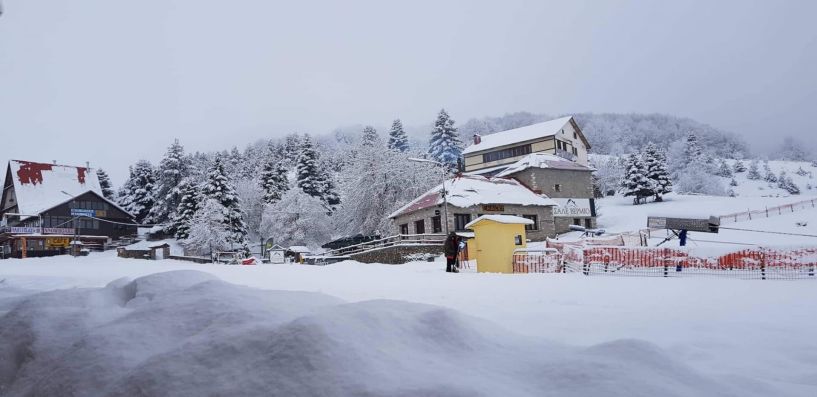 Πολύ χιόνι στο Σελι-Ανοιχτό το χιονοδρομικό