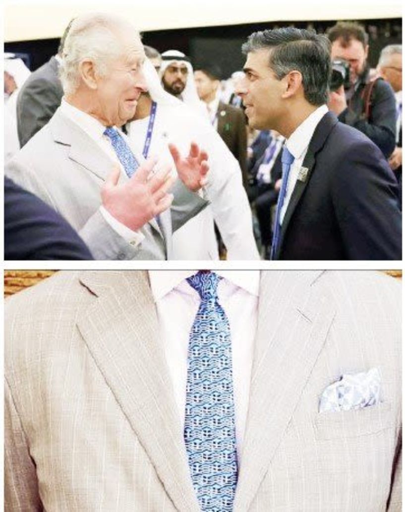 Ο βασιλιάς Κάρολος «αδειάζει» τον Σούνακ φορώντας την «ελληνική» του γραβάτα!