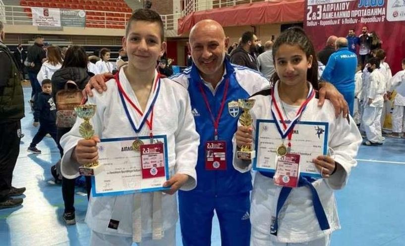 Μεγάλες επιτυχίες στο τζούντο .Πρωταθλητές Ελλάδος Γιαννάκος, Ταξιδου