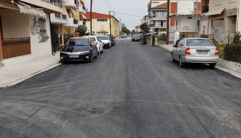 Εργασίες ασφαλτόστρωσης από τον Δήμο Βέροιας