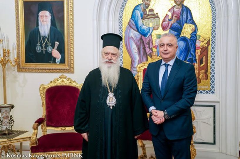 Εθιμοτυπική επίσκεψη του νέου  Υφυπουργού Ανάπτυξης στον Μητροπολίτη 