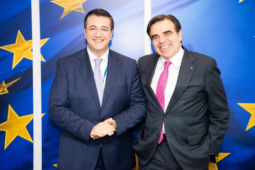 Συνάντηση του Προέδρου της Ευρωπαϊκής Επιτροπής των Περιφερειών Απόστολου Τζιτζικώστα με τον Αντιπρόεδρο της Κομισιόν Μαργαρίτη Σχοινά