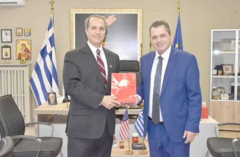 Επίσκεψη του προξένου των ΗΠΑ στον Αντιπεριφερειάρχη Ημαθίας