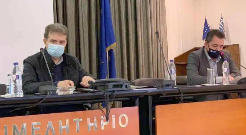 Σύσκεψη με τον Μιχάλη Χρυσοχοΐδη στη Βέροια  για τα μέτρα κατά της υγειονομικής πανδημίας