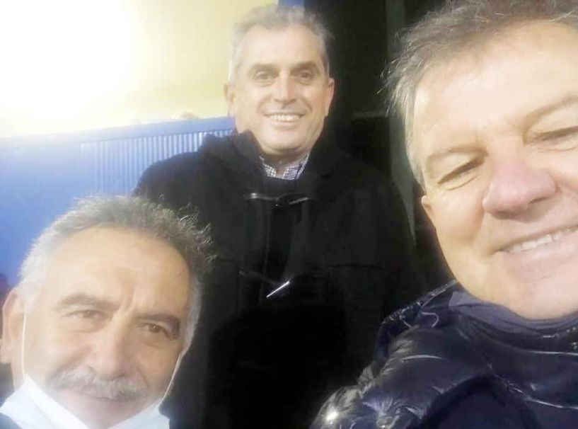 Ο αντιπεριφερειάρχης Σερρών στο γήπεδο της Βέροιας με Απόστολο και Θεόφιλο!