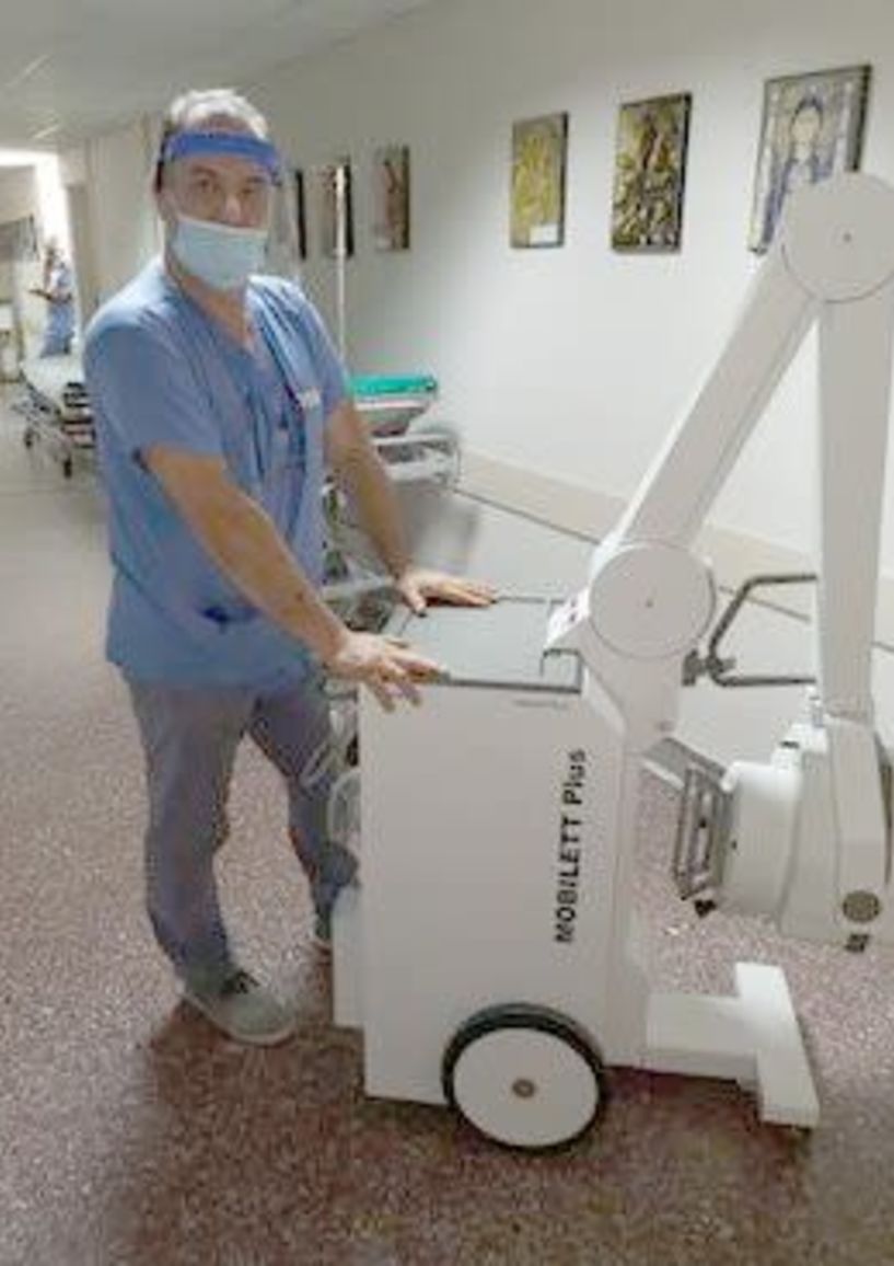 Ευχαριστήριο του Γενικού Νοσοκομείου Βέροιας για τη δωρεά ενός φορητού ακτινολογικού μηχανήματος