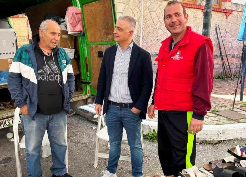 Στη Λαϊκή της Νάουσας ο Λάζαρος Τσαβδαρίδης