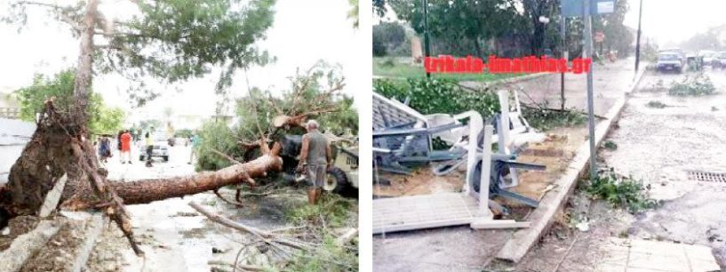 Απίστευτο!!! Εικόνες βιβλικής καταστροφής  στα Τρίκαλα Ημαθίας