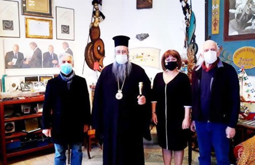 Φιλική επίσκεψη του μητροπολίτη Κίτρους Γεώργιου στο Εθνογραφικό Κέντρο του Γιώργη Μελίκη