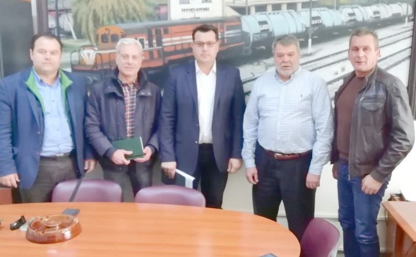 Βάσεις συνεργασίας με ΟΣΕ και ΓΑΙΑ-ΟΣΕ Ο Κ. Ναλμπάντης με συνεργάτες του  συναντήθηκαν  με στελέχη των επιχειρήσεων
