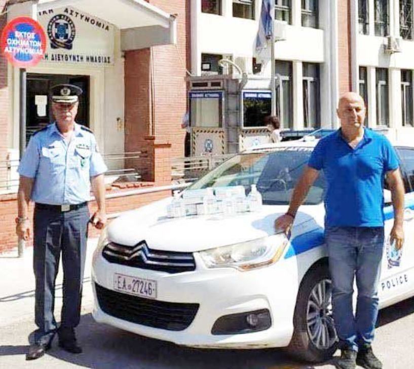 Μάσκες και αντισηπτικά από τους εκπαιδευτές  οδήγησης  στην Αστυνομία Ημαθίας
