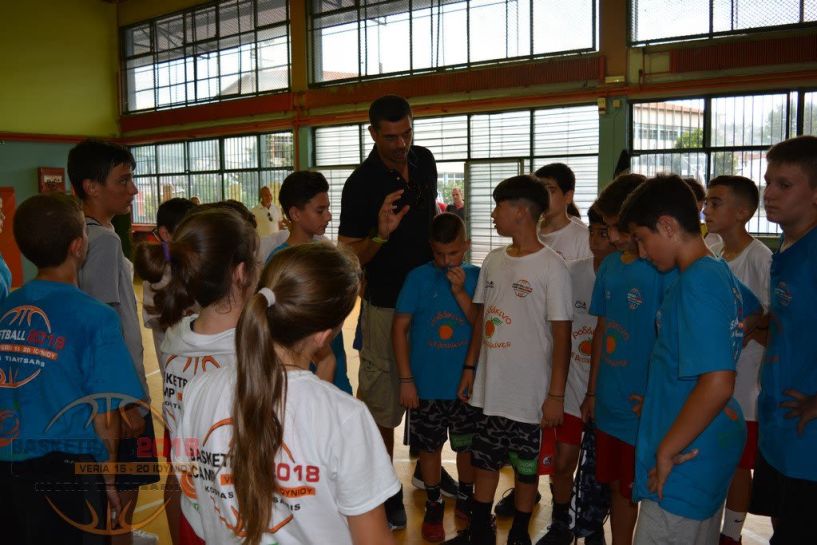 Προπόνηση  – Παιχνίδι την 4η μέρα του Veria Basketball Camp 2018.